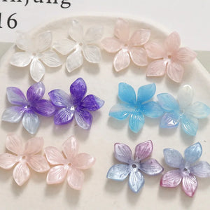 50pcs/lot Acrylic Flowers Beads DIY Jewelry Earring/Hair/Accessory