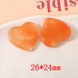 50pcs 26*24mm Hearts Shape Resin Beads DIY Jewelry Garment/Hair Accessory