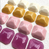 50pcs 26mm Square Resin Flatback Beads DIY Jewelry Earring Accessory