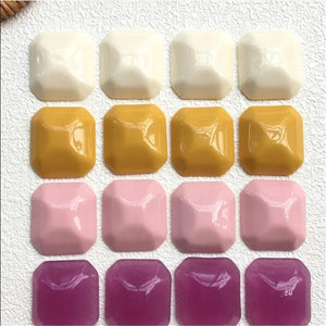 50pcs 26mm Square Resin Flatback Beads DIY Jewelry Earring Accessory