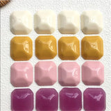 50pcs 26mm Square Resin Flatback Beads DIY Jewelry Earring Accessory