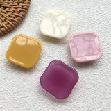 50pcs 26mm Square Resin Flatback Beads DIY Jewelry Earring Accessory