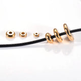 50pcs Stainless Steel Spacer Bead Flat Round Loose Spacer Bead for DIY