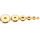 50pcs Stainless Steel Spacer Bead Flat Round Loose Spacer Bead for DIY