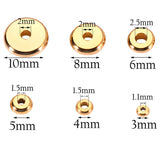 50pcs Stainless Steel Spacer Bead Flat Round Loose Spacer Bead for DIY