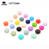 50pcs/lot Abacus Loose Silicone Teething Beads Necklace for Baby