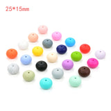 50pcs/lot Abacus Loose Silicone Teething Beads Necklace for Baby