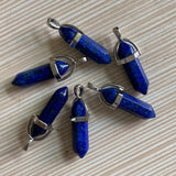 50pcs Strawberry Quartz Stone Pendants Charms Hexagonal Pointed Healing Reiki