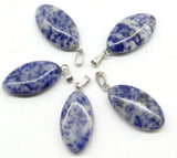 50pcs Natural Agates Stone Horse Eye Drop Pendants for Jewelry Making