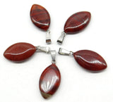 50pcs Natural Agates Stone Horse Eye Drop Pendants for Jewelry Making