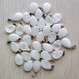 50pcs Natural Crystal Water Drop Charms Pendants for Jewelry Making