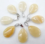 50pcs Natural Stone Water Drop Shape Pendants for Jewelry Making