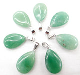 50pcs Natural Stone Water Drop Shape Pendants for Jewelry Making