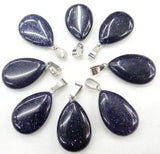 50pcs Natural Stone Water Drop Shape Pendants for Jewelry Making