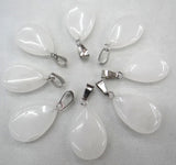50pcs Natural Stone Water Drop Shape Pendants for Jewelry Making