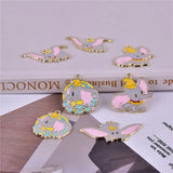 50pcs Alloy Elephant Floating Locket Charms DIY Jewelry Accessory