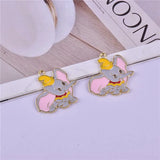 50pcs Alloy Elephant Floating Locket Charms DIY Jewelry Accessory
