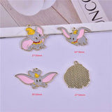50pcs Alloy Elephant Floating Locket Charms DIY Jewelry Accessory