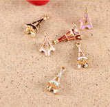 50pcs Alloy 3D Tower Charms Floating Locket DIY Jewelry Pendants