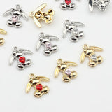 50pcs Animal Cartoon Rabbits Alloy Charms for DIY Jewelry