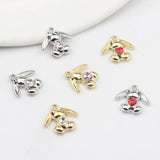50pcs Animal Cartoon Rabbits Alloy Charms for DIY Jewelry