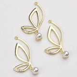 50pcs Butterfly Shape Alloy Floating Locket Charms for DIY Jewelry