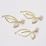 50pcs Butterfly Shape Alloy Floating Locket Charms for DIY Jewelry