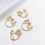 50pcs Cartoon Cats Alloy Floating Locket Charms DIY Jewelry Earring Accessory