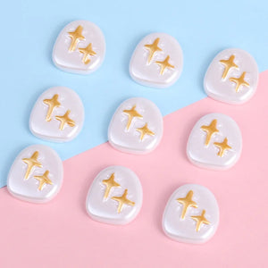 50pcs Cartoon Stars Pattern Resin Beads DIY Jewelry Earring/Hair Accessory