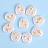 50pcs Cartoon Stars Pattern Resin Beads DIY Jewelry Earring/Hair Accessory