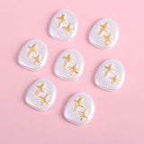 50pcs Cartoon Stars Pattern Resin Beads DIY Jewelry Earring/Hair Accessory