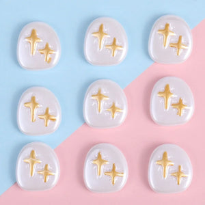 50pcs Cartoon Stars Pattern Resin Beads DIY Jewelry Earring/Hair Accessory