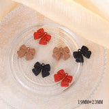 50pcs Rubber paint cartoon bow floating locket charms DIY jewelry