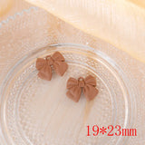 50pcs Rubber paint cartoon bow floating locket charms DIY jewelry