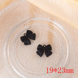 50pcs Rubber paint cartoon bow floating locket charms DIY jewelry