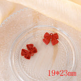 50pcs Rubber paint cartoon bow floating locket charms DIY jewelry