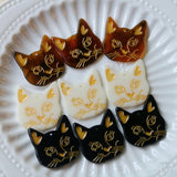 50pcs Cartoon Cats Heads Shape Acrylic Beads DIY Jewelry Earring/Garment Pendant
