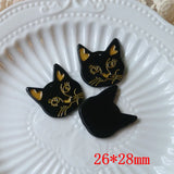 50pcs Cartoon Cats Heads Shape Acrylic Beads DIY Jewelry Earring/Garment Pendant