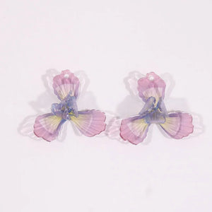 50pcs Cartoon Flowers Acrylic Beads DIY Jewelry Earring Hair Accessory