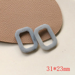 50pcs Resin Beads Geometry Shapes DIY Earring/Pendant Accessory