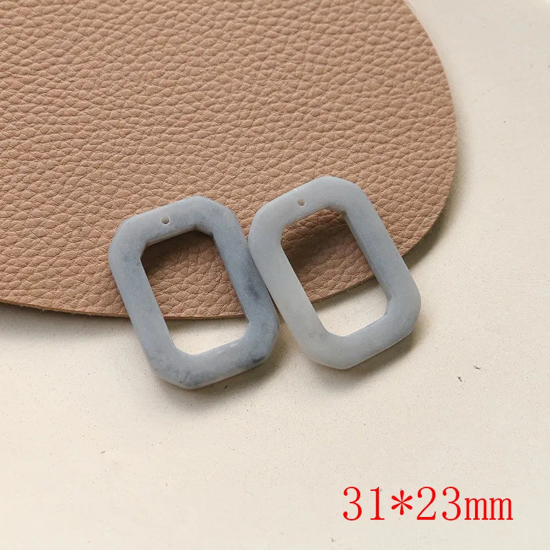 50pcs Resin Beads Geometry Shapes DIY Earring/Pendant Accessory