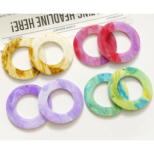 50pcs Acrylic Beads Rounds Shape DIY Jewelry Earrings Pendant Accessory
