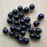 50pcs Sand Stone Ball Shape Pendants 14mm for Jewelry Making