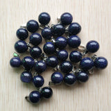 50pcs Sand Stone Ball Shape Pendants 14mm for Jewelry Making