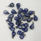 50pcs Sodalite Stone Water Drop Charms for DIY Jewelry Making