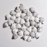50pcs Natural Stone Heart Charms Pendants 16mm Jewelry Making