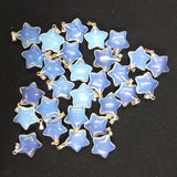 50pcs Opal Stone Five Star Charms Pendants for DIY Jewelry Making
