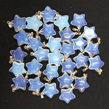 50pcs Opal Stone Five Star Charms Pendants for DIY Jewelry Making