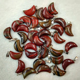 50pcs Natural Rainbow Stone Moon Charms Pendants Jewelry Making