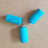 50pcs Stone Cylinder Charms Pendants for Jewelry Making